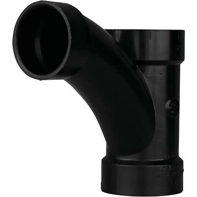 ABS/DWV Turn Tee Wye, Hub x Hub x Hub, 2 x 2 x 1-1/2 In.