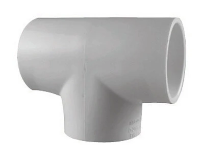 Schedule 40 PVC Pressure Tee, White, 4 In.