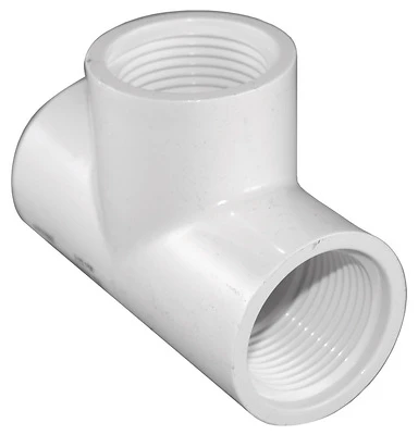 Schedule 40 PVC Tee, 1/2 In. FIP