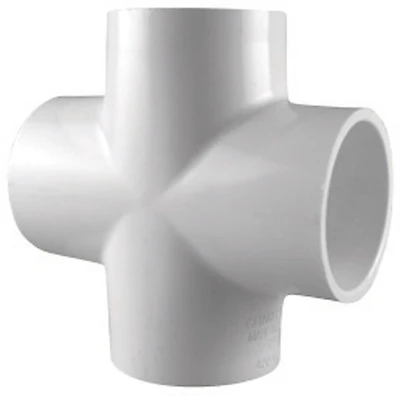 Schedule 40 PVC Cross, White, 2 In.