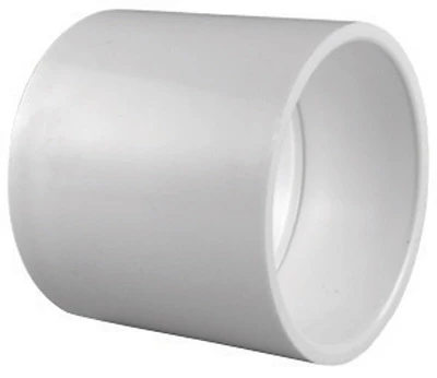 Schedule 40 Pipe Coupling, Slip x Slip, White, 4 In.