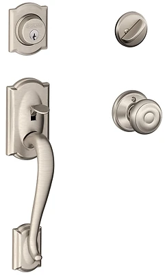 Satin Nickel Georgian Handleset