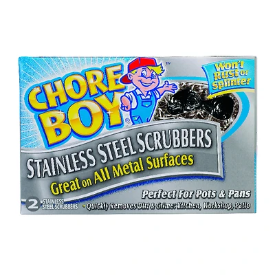 Stainless-Steel Scouring Pads, 2-Pk.