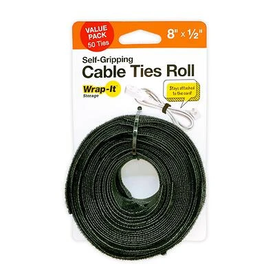 5037014 8 in. Black Nylon Cable Ties Roll