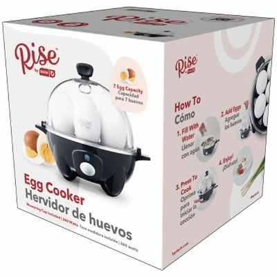 Egg Cooker, Black, 6-Egg Capacity