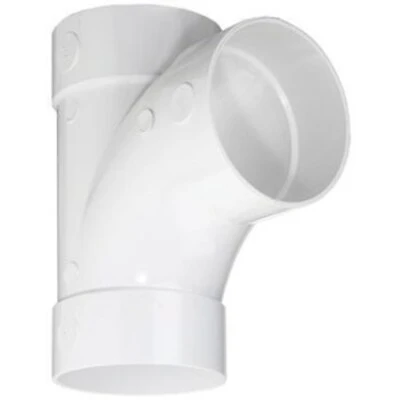 PVC Pipe Sewer And Drain Sanitary Tee, 4 In.