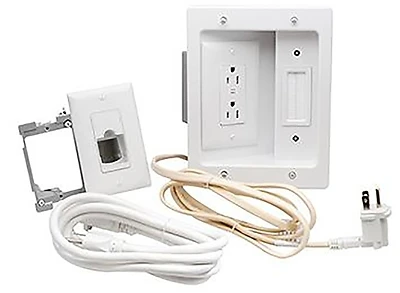 Pass & Seymour In-Wall TV Connection Kit, Power and Cable Management