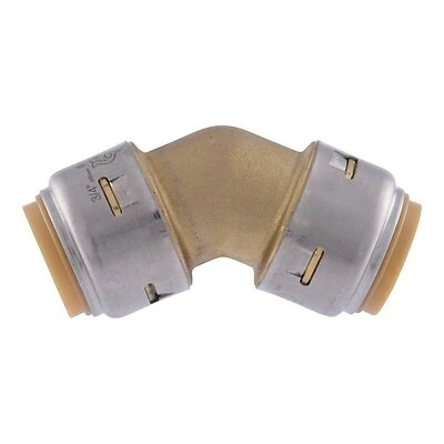 Push-To-Connect Pipe Elbow, 45-Degree, 3/4 In.