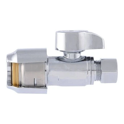 Push-Fit Compression Straight Stop, Lead-Free, 1/2 In.x 3/8 In.