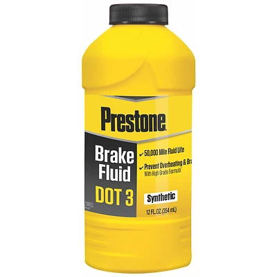 Prestone AS400Y Heavy-Duty DOT 3 Brake Fluid, 12 Oz.