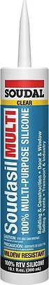 Soudasil Multi-Purpose Silicone Caulk, Clear, 10.1 oz.