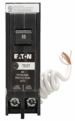 Br 15a Single-pole Self Test Gfci Breaker 120/240v
