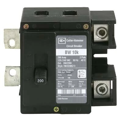 Bw 200 Amp Double-pole Standard Trip Main Circuit Breaker Model Bw2200