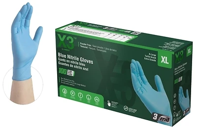Industrial Nitrile Gloves, Powder-Free, Blue, XL, 100-Ct.