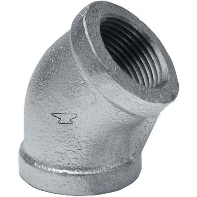 45-Degree Galvanized Pipe Elbow, 1/4 In.