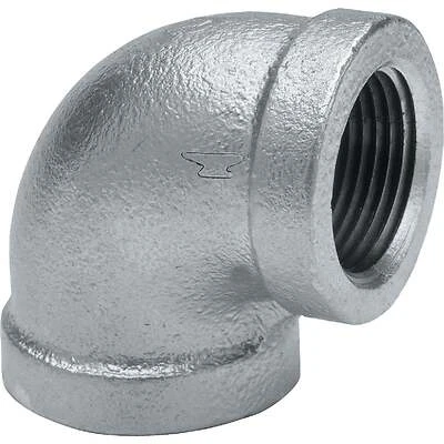 90-Degree Galvanized Reducing Elbow, 3/4 x 1/2 In.