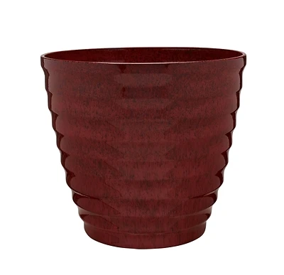Hdr-064749 14 In. Dia Red Resin Beehive Planter
