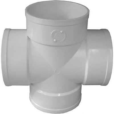 Sdr35 4 In. Solvent Weld Pvc Cross Fitting, Model 414450bc, Pack Of 10