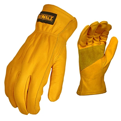 DeWALT DPG32XL Premium-Grade Driver Gloves, XL, Keystone Thumb, Elastic Cuff, Cowhide Leather