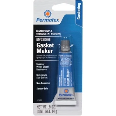 Permatex 22071 Water Pump & Thermostat Housing Gasket Maker, RTV Silicone, 0.5 oz.