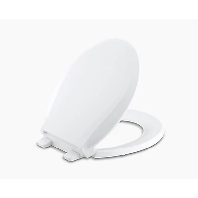 4000999 Cachet Slow Close Round Plastic Toilet Seat, White