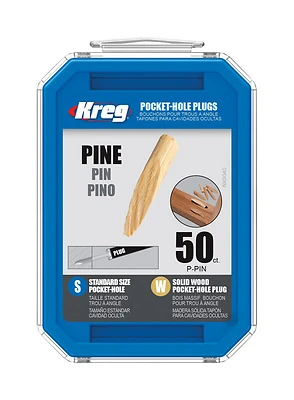 Kreg P-PIN Peg, 19/64 in Dia, Pine