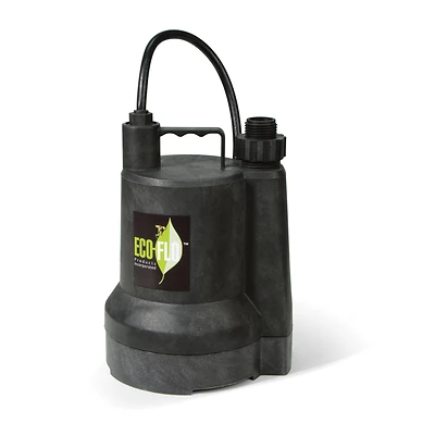 Eco-Flo SUP55 Submersible Utility Pump, 1/4 HP, 1,980 GPH