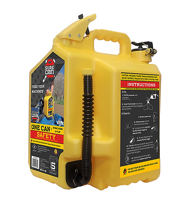 SureCan SUR5SFD2 Safety Diesel Can, Flexible Spout, 5 Gallons
