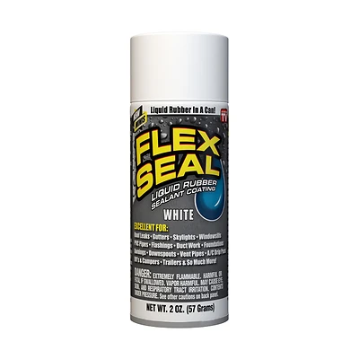 Flex Seal FSWHTMINI Mini Rubber Sealant Coating, White, 2 Oz