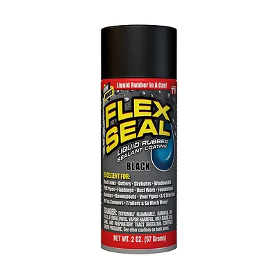 Flex Seal FSBLKMINI Mini Rubber Sealant Spray, Black, 2 Oz.