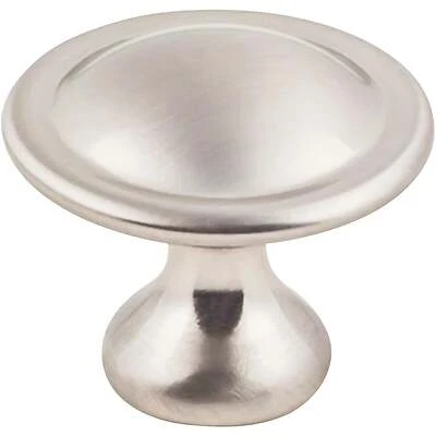 Hardware Resources K413SN-10 Cabinet Knob, Traditional, Zinc, Satin Nickel, 10/PK