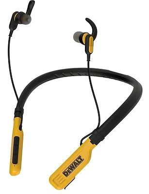 DeWalt 190 2091 DW2 A Wireless Earphones, Bluetooth 5.0, Black/Yellow