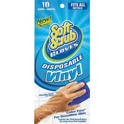 Disposable Vinyl Gloves, One Size, 10-Ct.