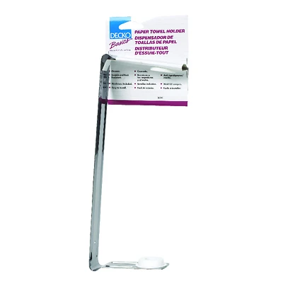 Decko 38310 Chrome Paper Towel Holder, Wall Mount, Steel