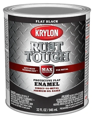 Rust Tough Oil-based Flat Rust Control Enamel, Black, 1 Qt. - Anti-rust Technology