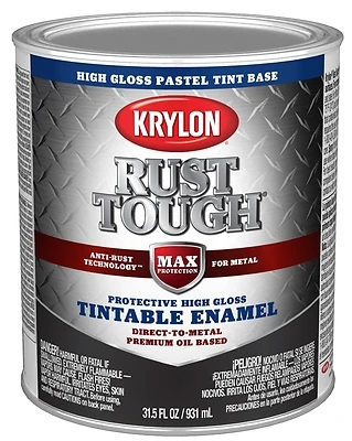 Rust Tough Oil-based Gloss Enamel, Pastel Base, 1 Qt, Model K09725008, Pack Of 2