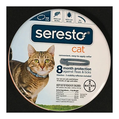 Seresto 81857952-SCA Cat Flea & Tick Collar, 8-Month, Adjustable