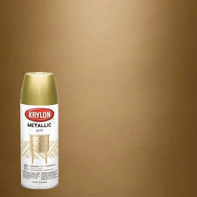 11 Oz. Gold Metallic Gloss General Purpose Spray Paint - Durable Finish