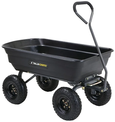 4 Cu. Ft. 600 Lb. Poly Garden Cart With Quick-release Dumping Feature