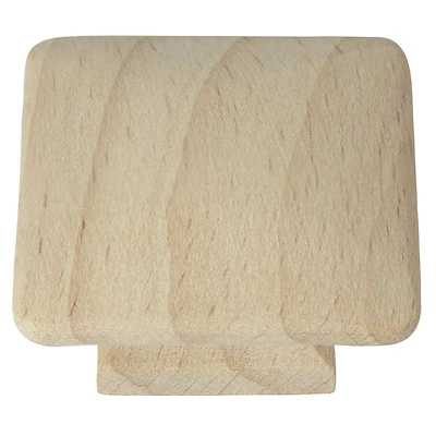 Au Natural Wood Square Cabinet Knob 1-1/2 In. Unfinished Durable Design
