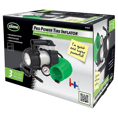 Slime 40031 Pro Power Tire Inflator, 12V, 0-150 PSI