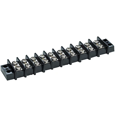 13591 Terminal Block - 10 Gang Brass/nickel Marine Electrical Equipment