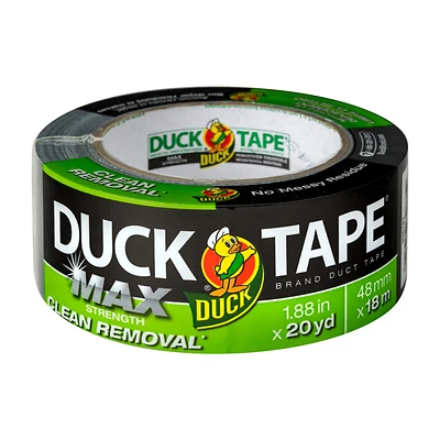 Duck 241637 Max Strength Duct Tape, Silver, 1.88 In. x 20 Yd