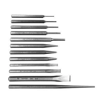 Mayhew Select 61040 Punch and Chisel Set, 12-Piece Steel