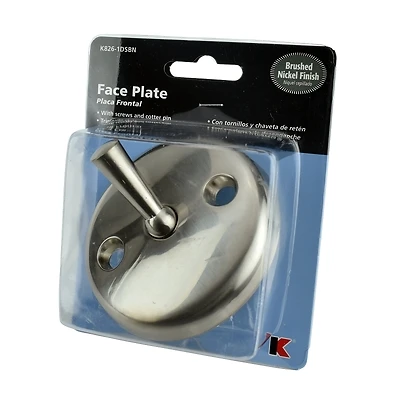 K826-1dsbn Brushed Nickel Metal Trip Lever Face Plate With Screws
