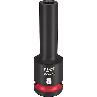 Shockwave 8 Mm X 1/2 In. Drive Deep Impact Socket - 6 Point