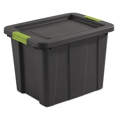 15253v06 18 Gal Gray & Soft Fern Tuff1 Latching Tote, Pack Of 6
