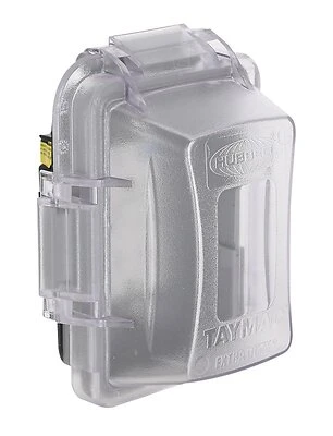 5.90 In. Rectangle Thermoplastic Gfci Outlet Kit With Weatherproof Cover