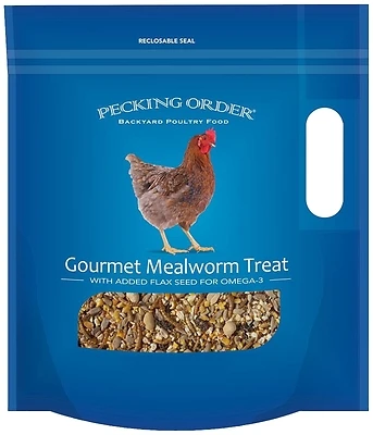 Pecking Order 009326 Gourmet Dried Mealworm Treats, 3 Lb Bag