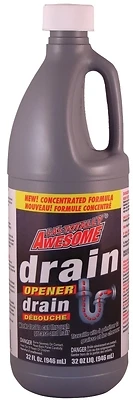 LA's Totally Awesome 216 Liquid Drain Opener, 32 Oz, Clear